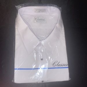 White classic dress shirt size 4xl